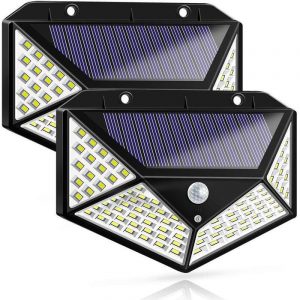Four-Sided 100 LED Solar Power Wall Lights