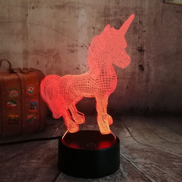 3D Unicorn Night Light with Remote Control_1