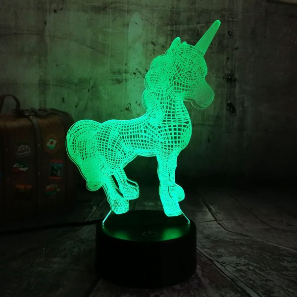 3D Unicorn Night Light with Remote Control_4