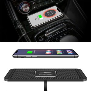 2 In 1 Anti-Slip Silicone Pad Qi-Powered Fast Wireless Charger Car Dashboard