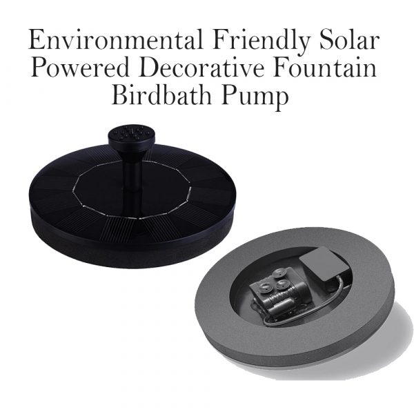 Environmental Friendly Solar Powered Decorative Fountain Birdbath Pump_7