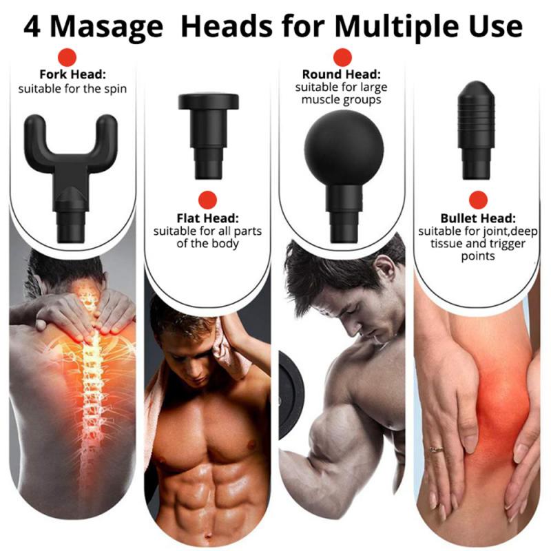 Mini Electric Massage Gun Deep Muscle Massager for Pain Relief- USB  Charging - wefulfil