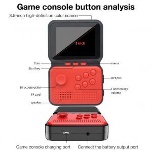 3 Inch USB Rechargeable Handheld M3 Retro Game Controller, 900+ Classic Games