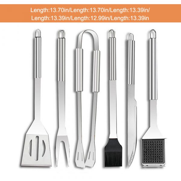 30Pcs Stainless Steel Barbecue Tool Set and Cooking Tools for Outdoor Camping_4