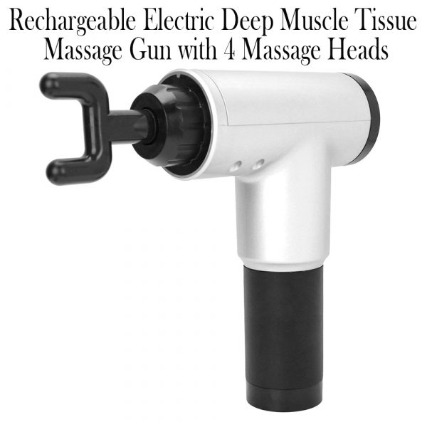 Rechargeable Electric Deep Muscle Tissue Massage Gun with 4 Massage Heads_9