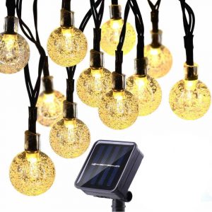 20/50 LED Solar Powered Outdoor Glass Ball Lamp