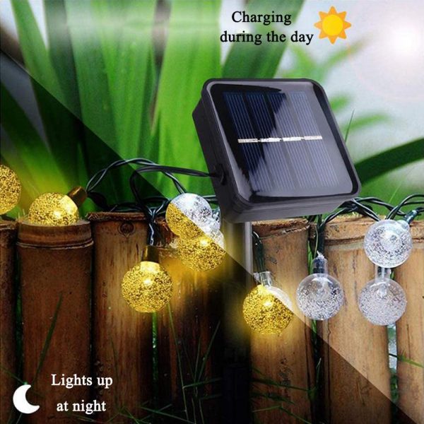 20/50 LED Solar Powered Outdoor Glass Ball Lamp_10