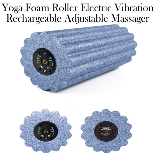 Yoga Foam Roller Electric Vibration Rechargeable Adjustable Massager Yoga Fitness Pain Therapy Fitness Shaping_3