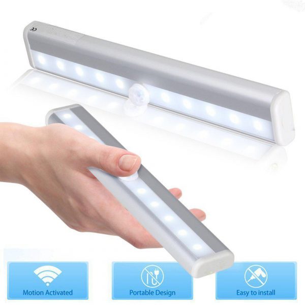 Smart Motion Sensor LED Night Light 6/10 LED Human Body Induction Detector for Home Bed Kitchen Cabinet Wardrobe Wall Lamp_12