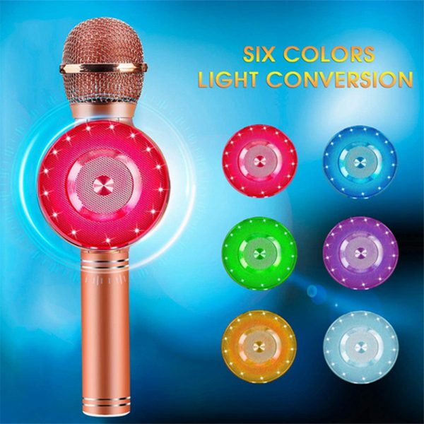 High Configuration Wireless Bluetooth Microphone with Large Speaker and LED Lights_5