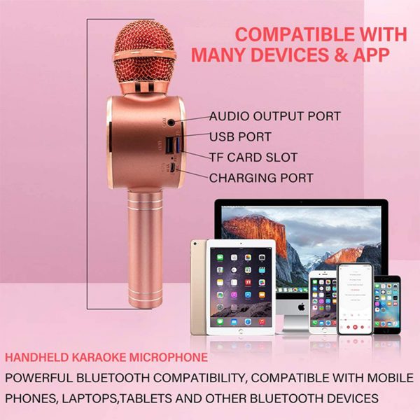 High Configuration Wireless Bluetooth Microphone with Large Speaker and LED Lights_8