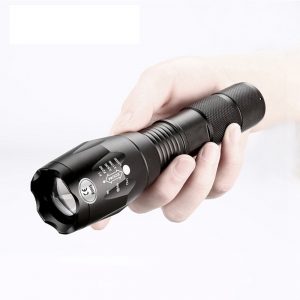 Waterproof Zoomable LED Ultra Bright Torch T6 Camping  Bicycle Flash Light- Battery Operated