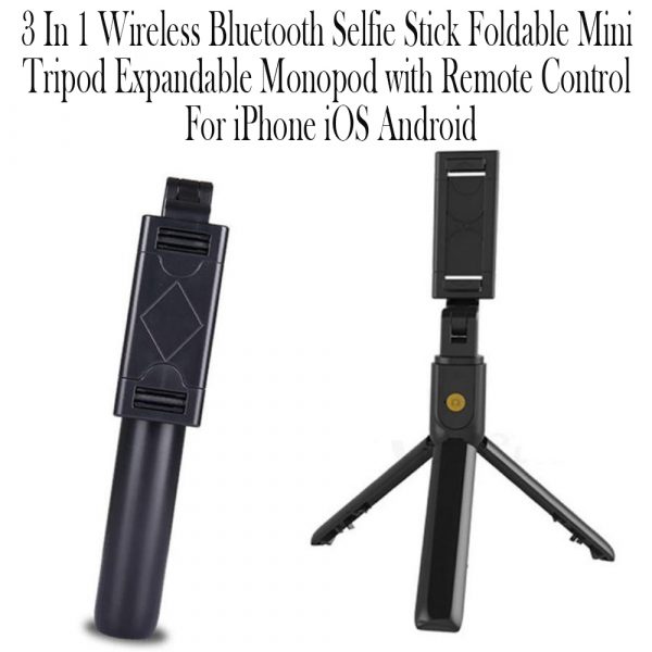 3 In 1 Wireless Bluetooth Selfie Stick Foldable Mini Tripod Expandable Monopod with Remote Control For iPhone iOS Android_9