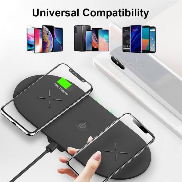 18W 3-in-1 Fast Charging Wireless QI Charger Pad for Apple, Samsung, Apple Watch and AirPods_1