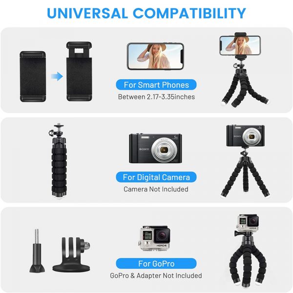 Remote Control Flexible Mobile Phone Holder Tripod Octopus Bracket for Cell Phone and Camera Selfie Stand_2