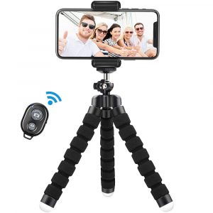 Remote Control Flexible Mobile Phone Holder Tripod Octopus Bracket for Cell Phone and Camera Selfie Stand