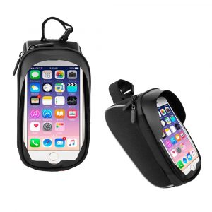 Large Capacity Waterproof Bicycle Phone Mount Bag Phone Case Holder Cycling Top Tube Frame Bag for 6.5 inch Devices