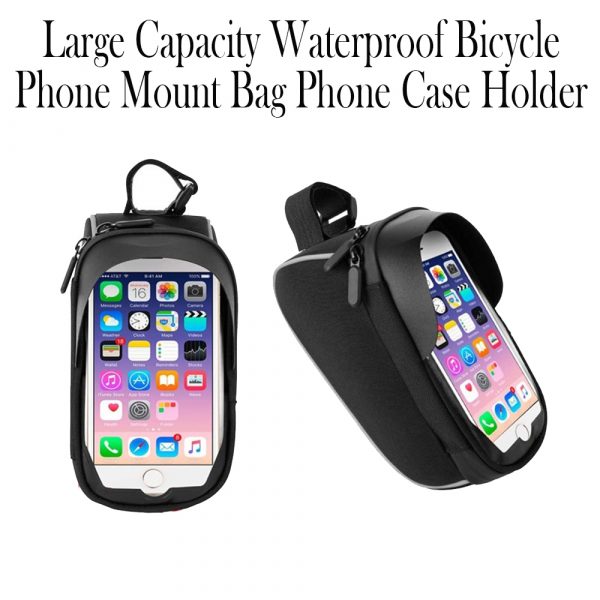 Large Capacity Waterproof Bicycle Phone Mount Bag Phone Case Holder Cycling Top Tube Frame Bag for 6.5 inch Devices_3