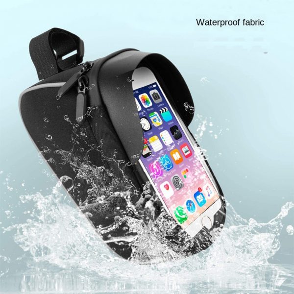 Large Capacity Waterproof Bicycle Phone Mount Bag Phone Case Holder Cycling Top Tube Frame Bag for 6.5 inch Devices_8