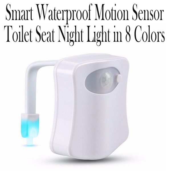 Smart Waterproof Motion Sensor Toilet Seat Night Light in 8 Colors_0