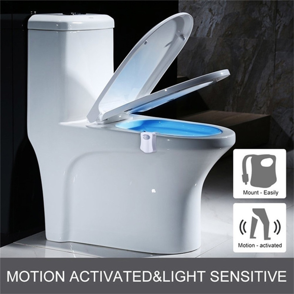 Smart Motion Sensor Toilet Seat Night Light in 8 Colors- Battery Operated -  wefulfil