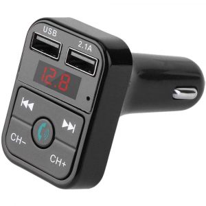 Wireless Bluetooth FM Transmitter Hands-free Car Kit MP3 Audio Music Player Dual USB Radio Modulator and 2.1A USB Charger