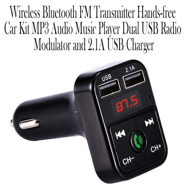 Wireless Bluetooth FM Transmitter Hands-free Car Kit MP3 Audio Music Player Dual USB Radio Modulator and 2.1A USB Charger_6