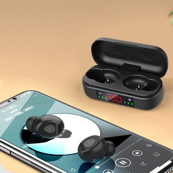 V8 Wireless Earphones Bluetooth 5.0 8D Bass Stereo Waterproof Earbuds Hands-free Headset with Microphone and Charging Case_6