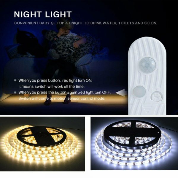 LED Waterproof Motion Sensor Light Dual Power Supply Lamp with Light Bar_15
