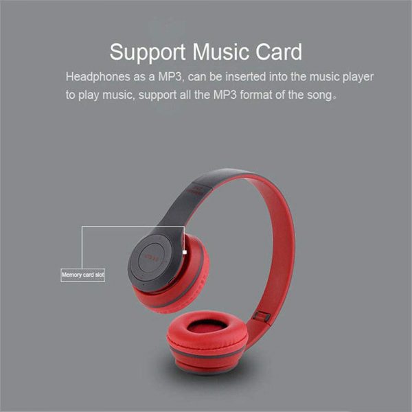 P47 Bluetooth Folding Stereo Headset for Music, Gaming and Exercising_3
