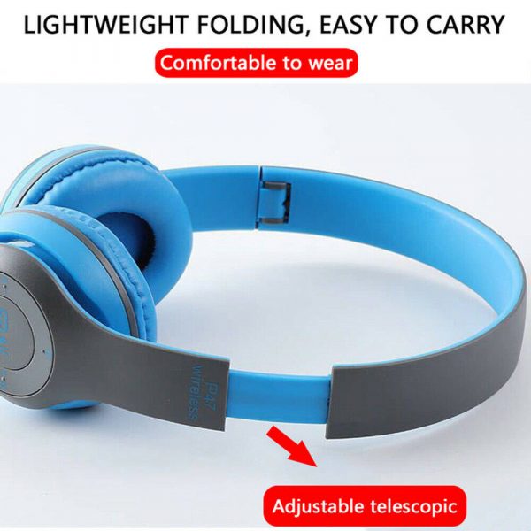 P47 Bluetooth Folding Stereo Headset for Music, Gaming and Exercising_6