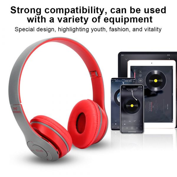 P47 Bluetooth Folding Stereo Headset for Music, Gaming and Exercising_8