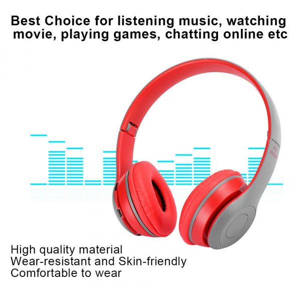 P47 Bluetooth Folding Stereo Headset for Music, Gaming and Exercising_10