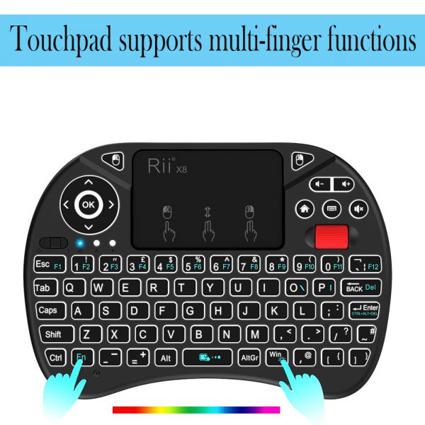 2 in 1 USB Rechargeable Wireless Miniature Backlit Mouse and QWERTY Keyboard_5
