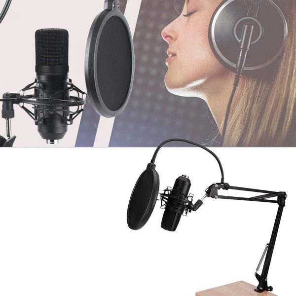 Karaoke Microphone BM-800 Studio Condenser Microphone for Broadcasting, Singing and Recording_1