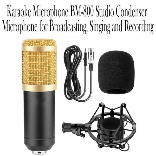 Karaoke Microphone BM-800 Studio Condenser Microphone for Broadcasting, Singing and Recording_15