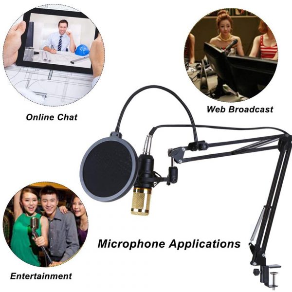 Karaoke Microphone BM-800 Studio Condenser Microphone for Broadcasting, Singing and Recording_8