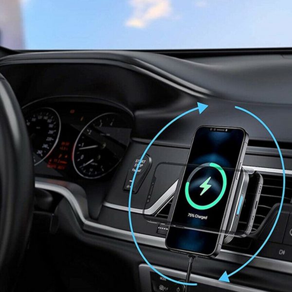 15W Fast Charging Magnetic Wireless Car Charger Stand Holder for QI Phones iPhone 12 Mini Pro Max_3