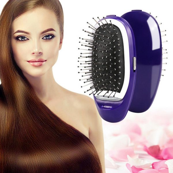 Negative Ion Battery Operated Hair Brush Styling Hair Comb and Scalp Massager_1