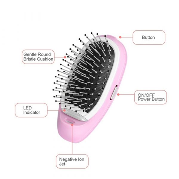 Negative Ion Battery Operated Hair Brush Styling Hair Comb and Scalp Massager_9