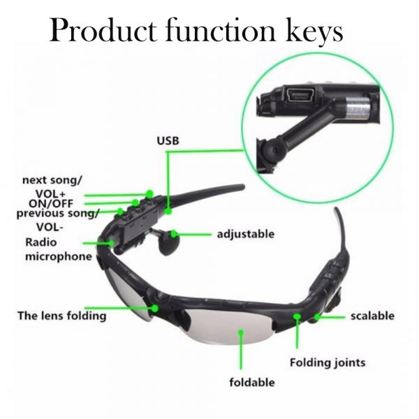 Outdoor Polarized Light Sunglasses and Wireless Bluetooth Headset Portable Glasses Headset_10