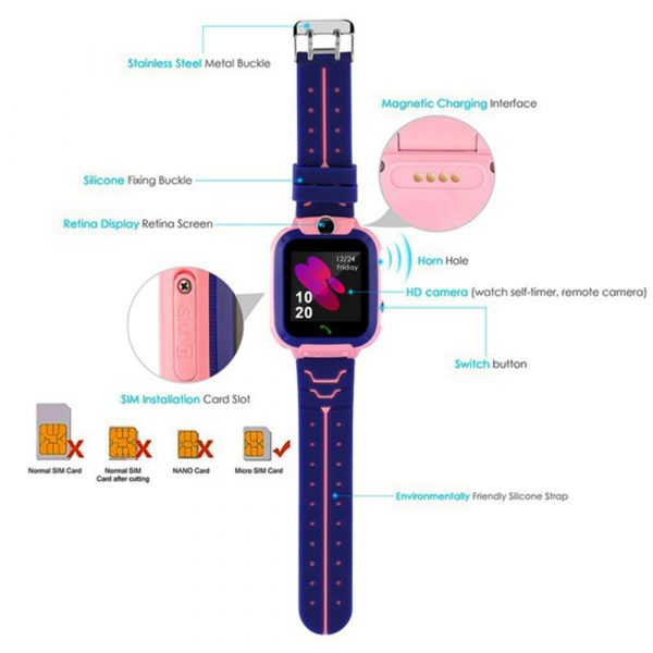 Q12 Life Waterproof SOS USB Rechargeable Smartwatch for Children iOS and Android Ready_10