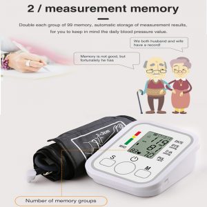 High Accuracy Digital Blood Pressure Monitor Sphygmomanometer – Battery Operated