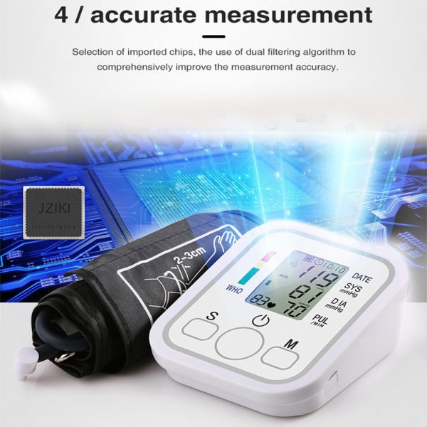 High Accuracy Digital Blood Pressure Monitor Sphygmomanometer for Home and Hospital Use_3