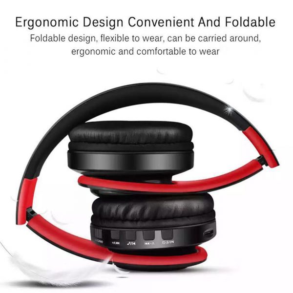 Foldable Wireless Bluetooth Headphones Hands-free Stereo Headset with TF Card Slot_3