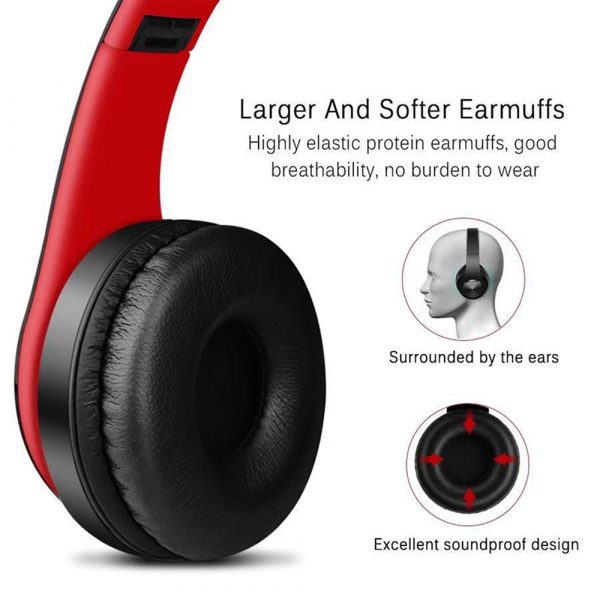 Foldable Wireless Bluetooth Headphones Hands-free Stereo Headset with TF Card Slot_4