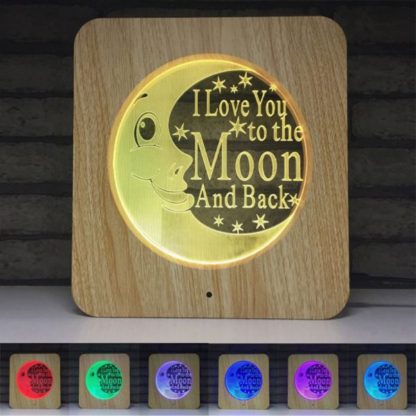 3D Acrylic Illusion 7 Color Night Light Bedside Table Light for Children’s Room Decoration_5
