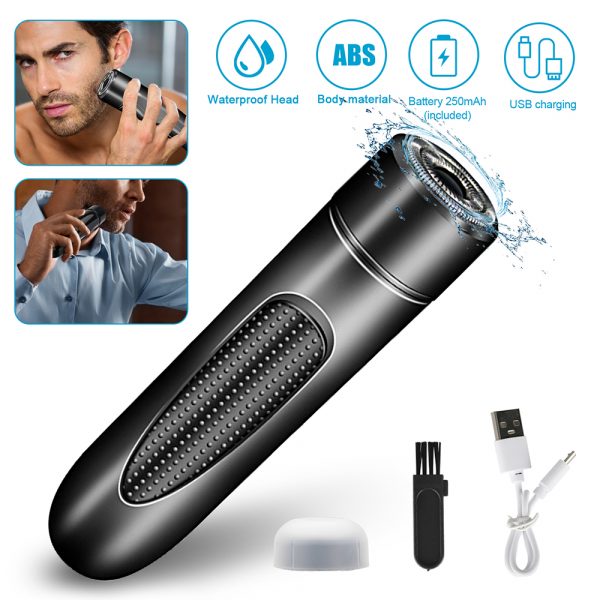 Mini Electric Rotary Shaver Portable Micro-USB Electric Razor for Face and Body Hair_5