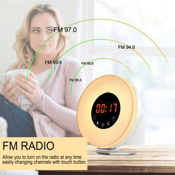 New Touch Wake-up Alarm Clock Touch Sensitive LED Light Simulation Digital Clock_5
