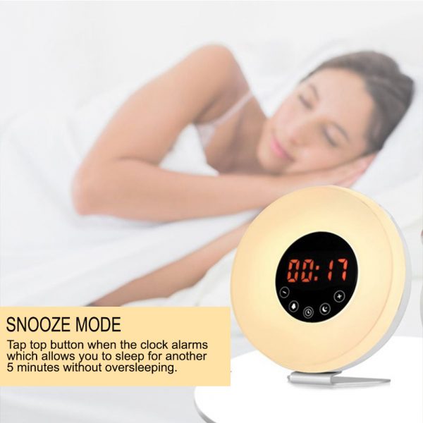 New Touch Wake-up Alarm Clock Touch Sensitive LED Light Simulation Digital Clock_7